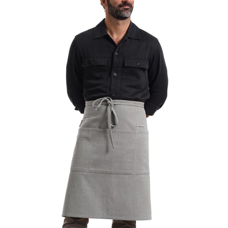 MEEMA Bistro Half Apron for Men & Women | Half Aprons for Women With Pockets | Delantales Para Meseros | Waitress Aprons | Server Apron with Pocket - Image 1